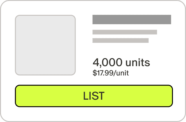 List your inventory & select your ideal buyer profiles